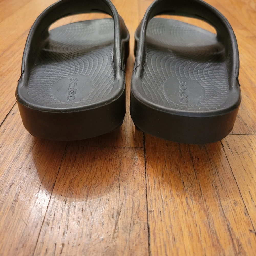 Oofos 6 Slide Sandal Black Recovery OOAHH 37 Outdoors Comfort Neutral Shoes - Picture 3 of 8